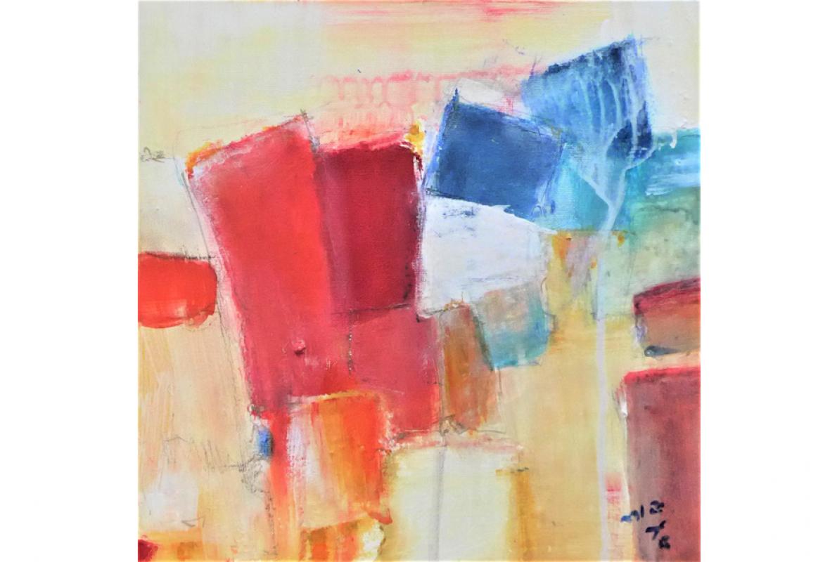 Wunderlauf, Acryl auf Leinwand, 30 x 30 cm, Juli 2008, Albrecht K. Scherer 