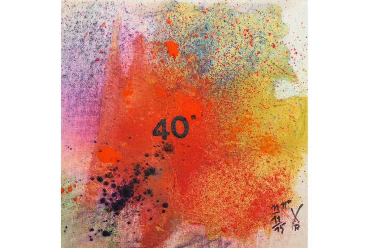 Kölle W 40, Acryl auf Leinwand,  20 x 20 cm, November 2015, Privatbesitz, Albrecht K. Scherer 