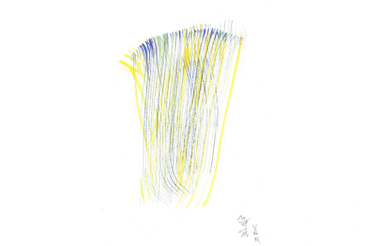 Faser Schicht 1,  Aquarell auf Papier, 17 x 24 cm, August 2013, Albrecht K. Scherer 