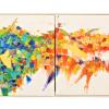 Lieb und Leb, Acryl auf Leinwand, 2 x 30 x 30 cm, Mai 2012 - Albrecht K, Scherer 